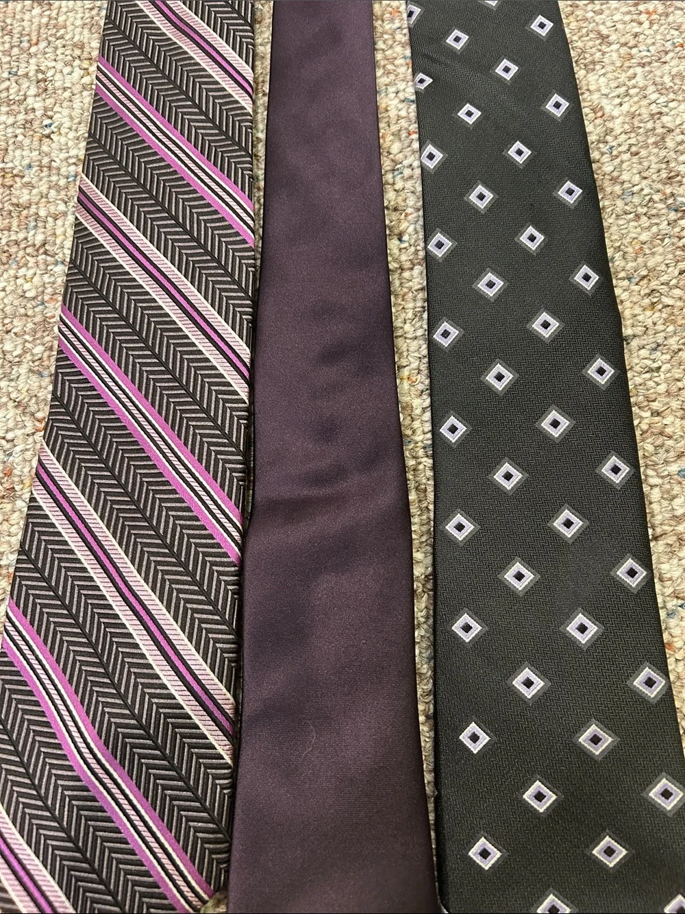 Theory Men's Purple and Black Tie Trio